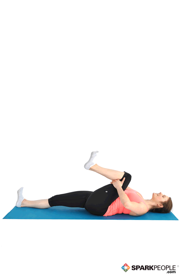 Lying Single Leg Hug Exercise