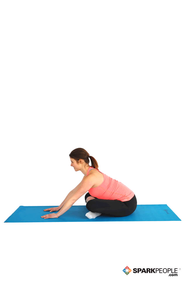 Seated Cross-Legged Forward Bend Exercise