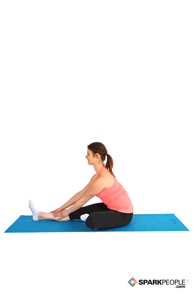 Seated Modified Hurdler Stretch Exercise