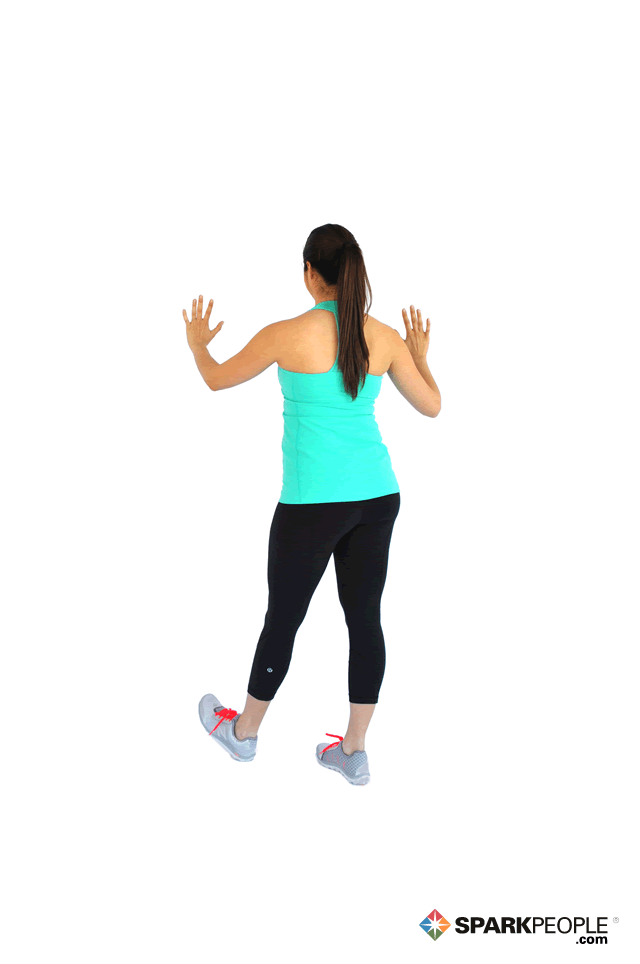 Single-Leg Calf Stretch with Wall Exercise